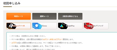 ナナギフトお申し込みページ